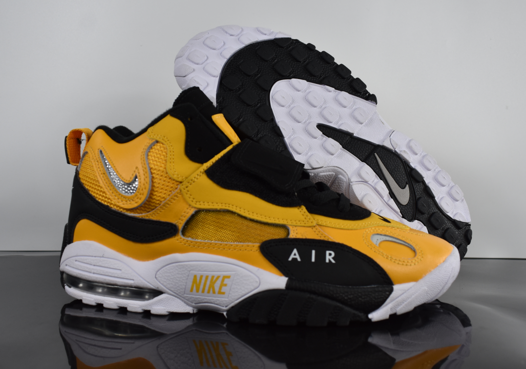 Women Nike Air Max Speed Turf Yellow Black White Shoes